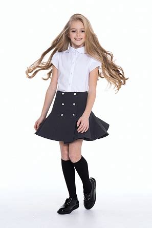 Серая школьная юбка Mooriposh, модель 0329/1С