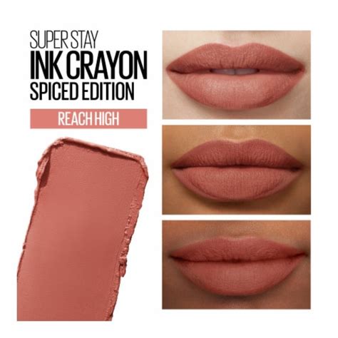 Maybelline Super Stay Ink Crayon Lipstick Matte Longwear 100 Reach High ...