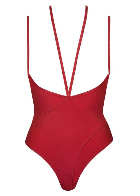 Maison Close Le Petit Secret (Red) Naked Breast Thong Body - Sexy Lingerie