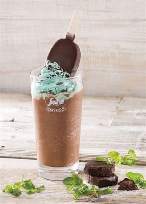 Gorgeous! "Premium Mint Chocolate Granita with PARM" topped with whole