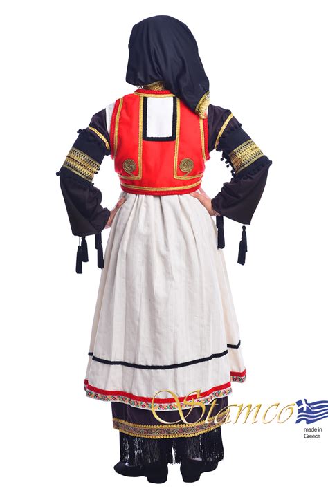 Karagouna Girl Traditional Greek Costume : greek-traditional-costumes.com