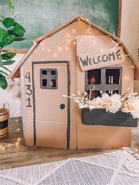 How To Make A Cardboard Box House For Kids