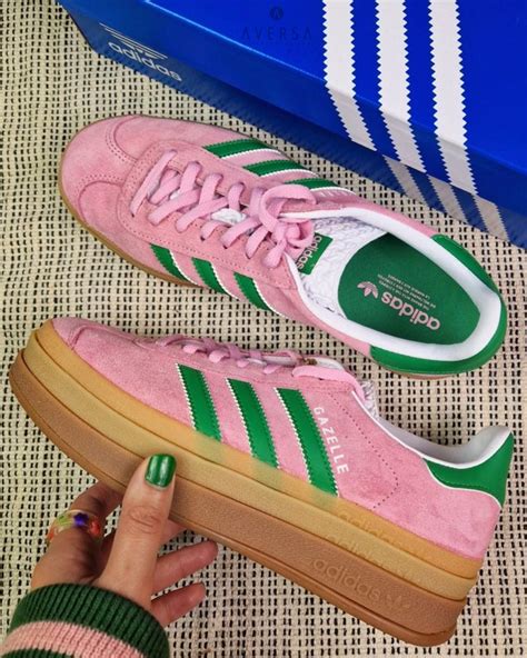Adidas Gazelle bold pink/green – aversashoes.com