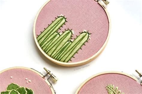 Cactus Embroidery Pattern | Haley Hamilton Art