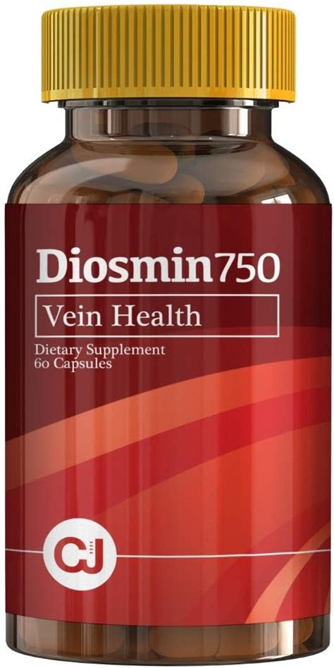 Buy DIOSMIN 750mg Circulation and Vein Support 60 Capsules Bottle Pure ...