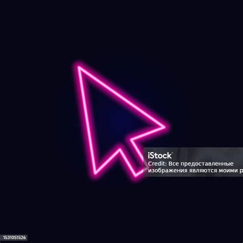 kursor neon abstrak cahaya  desain signage ilustrasi stok