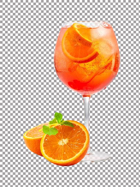 Aperol spritz cocktail com fundo transparente | PSD Premium