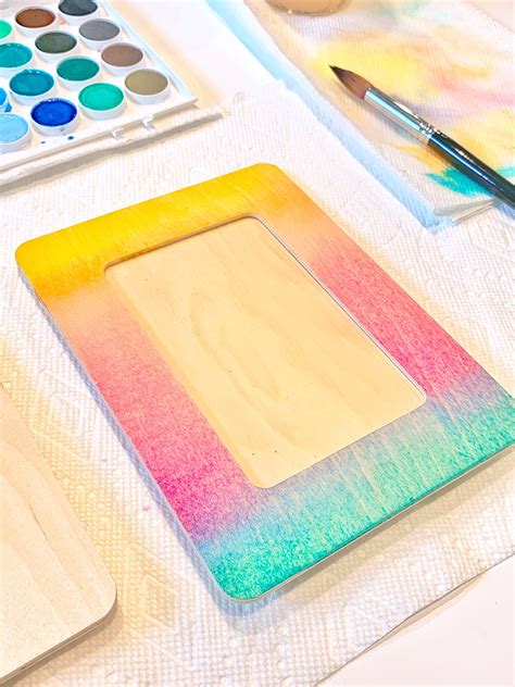 DIY Watercolor Picture Frames - Happiness is Homemade