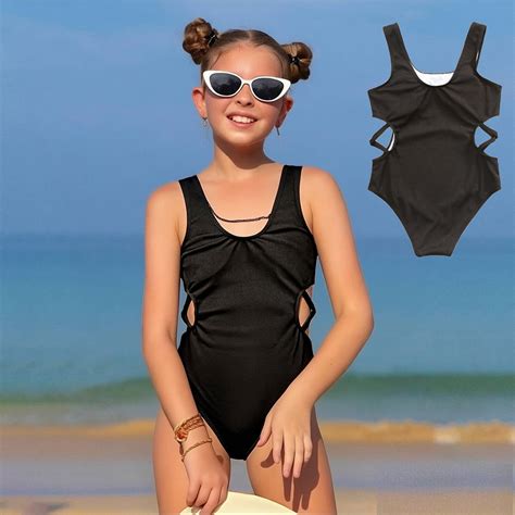 Kids Swimsuit Blue One Piece Swimsuit Teens Kids Bathing Suits Girls
