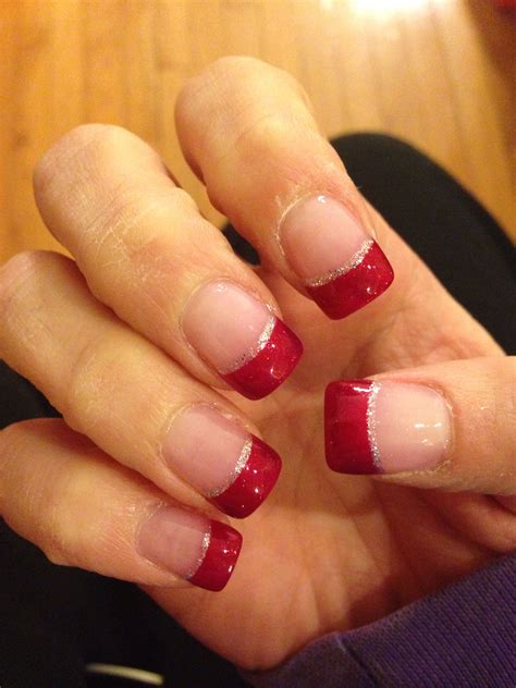 Valentines Nails French Tip Now Uses Pink And Red Instead Of White