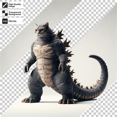 Premium PSD | Psd catzilla animal monster on transparent background