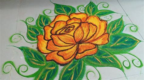 Rose Flower Rangoli Kolam Designs | Best Flower Site