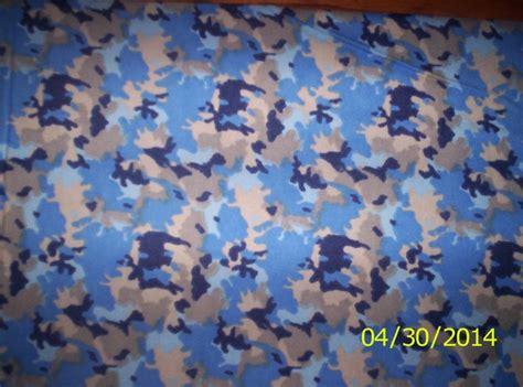 New Blue Camo 100% cotton flannel fabric Camouflage by the | Etsy