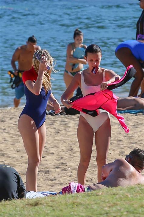 Millie Bobby Brown in White Swimsuit 2018 -25 – GotCeleb