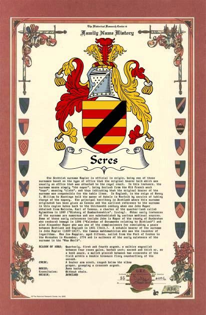 Seres Surname History & Family Crest
