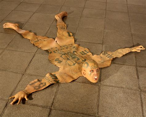 Macabre dead-gangster rugs really tie the crime den together
