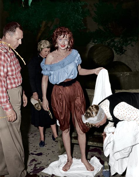 1956: Lucille Ball needs to be cleaned up after I Love Lucy’s famous