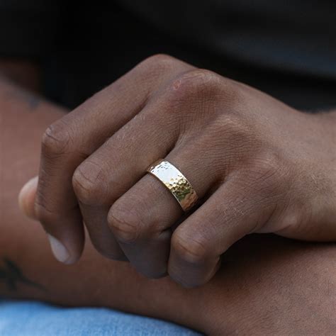 wedding band men yellow gold 8