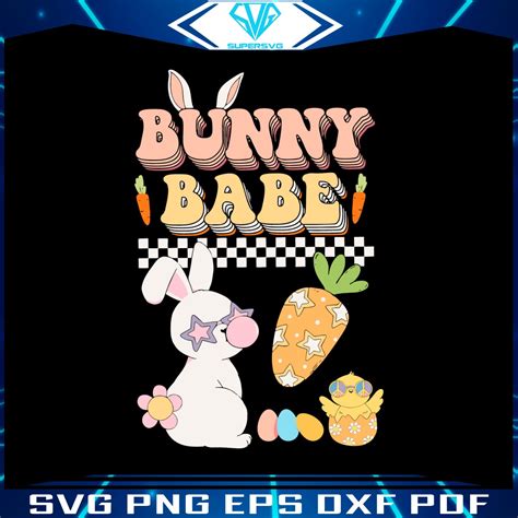 bunny babe happy easter day svg