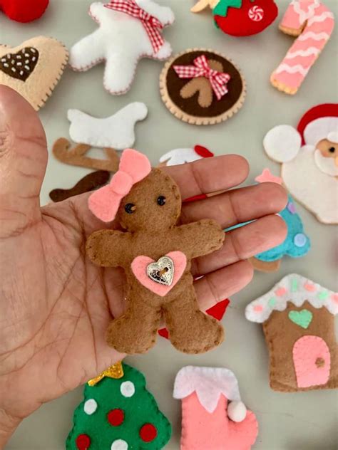 Christmas Felt Ornaments PDF Pattern, DIY Christmas Ornaments, Elf ...
