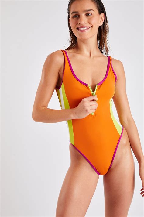 Blue And Orange One Piece Swimsuit at Lori Francois blog
