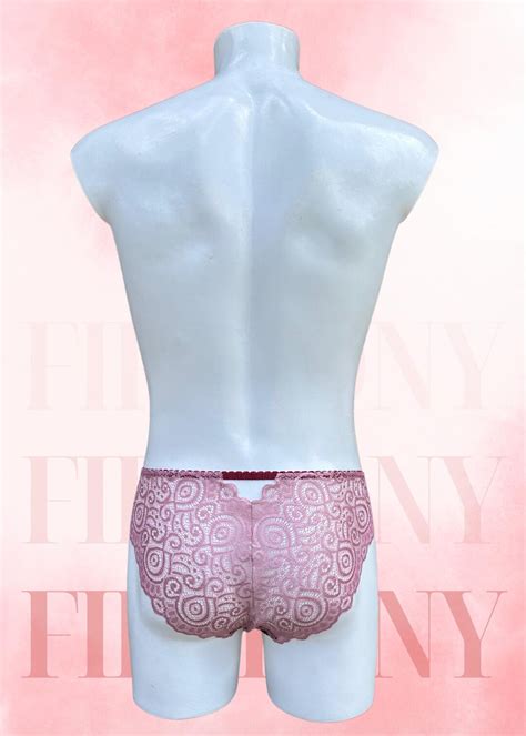 Sissy Lace Panties for Men – Feminine Sheer Thong – Femboy Lingerie
