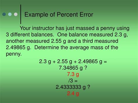 PPT - Percent Error p. 38 PowerPoint Presentation, free download - ID:1448246