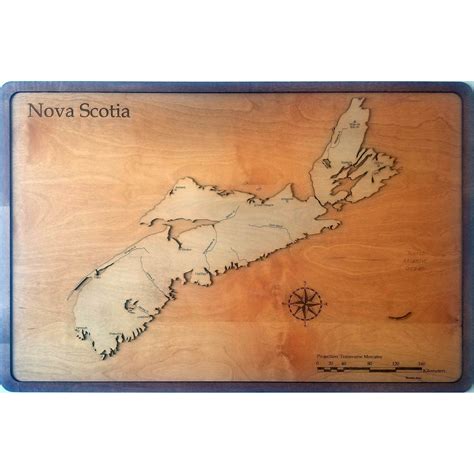 Nova Scotia, Canada Wood Map – Meridian Maps
