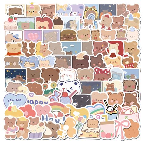 pcs teddy bear stickers au sticker world