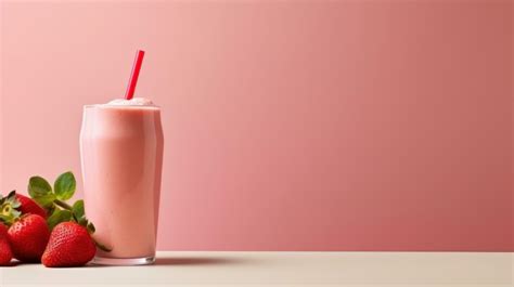 Strawberry protein shake 29561939 Stock Photo at Vecteezy