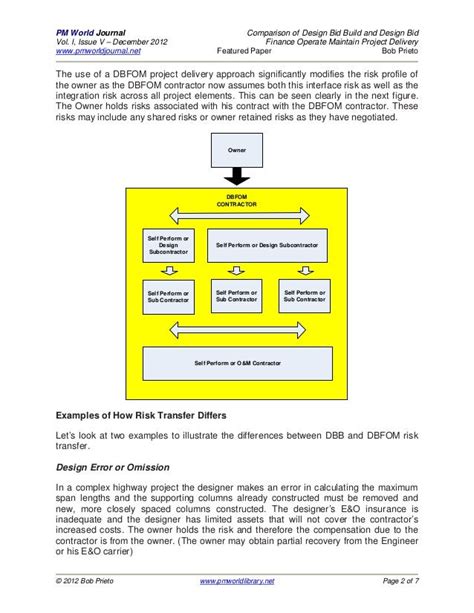 comparison  design bid build  design build finance operate mai