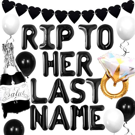 Amazon.com: LaVenty Rip To Her Last Name Decoration Rip Single Life
