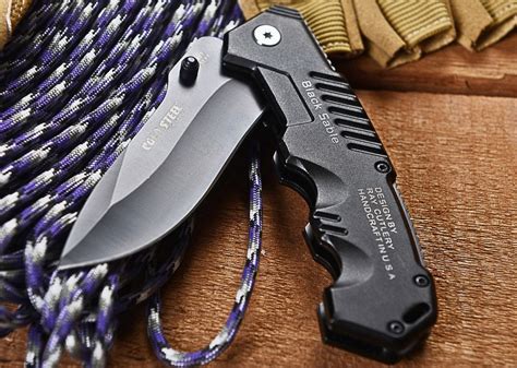 Складной тактический армейский нож COLD STEEL BLACK SABLE (Колд Стил ...