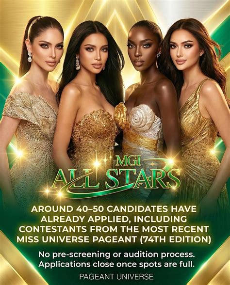 Pageant - THE MGI ALL STARS LINEUP IS HEATING UP! 🔥 Around 40–50