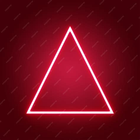 Premium Photo | Glow triangle background with triangle line neon light
