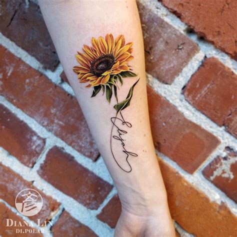 sunflower tattoo