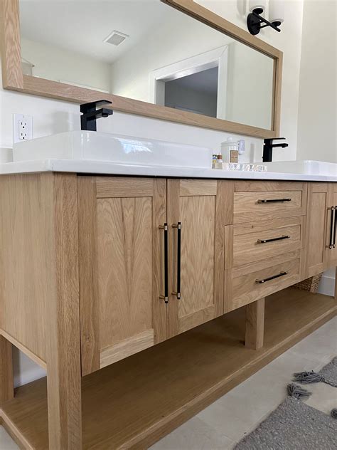 Custom Hardwood White Oak Vanity - Fort Pierce, Fl - Carib Teak