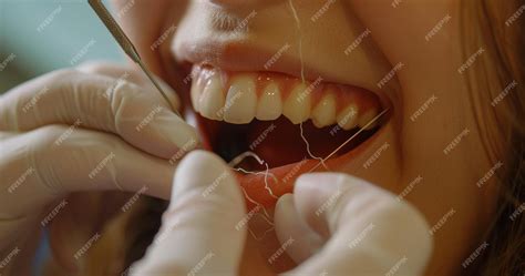 Premium Photo | Dentist Demonstrating Proper Flossing Technique Image