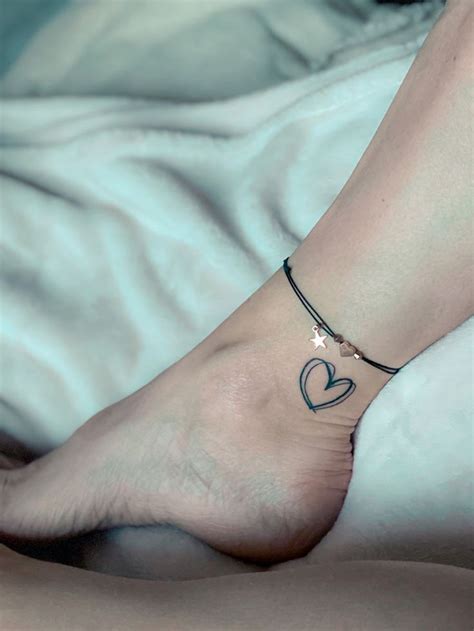 Small hart tattoo | Inside ankle tattoos, Ankle tattoo small, Cute ...