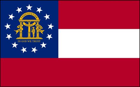 FREE Printable Georgia State Flag & color book pages | 8½ x 11