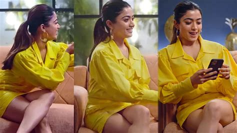viral alert rashmika mandannas  video  fixing  short dress