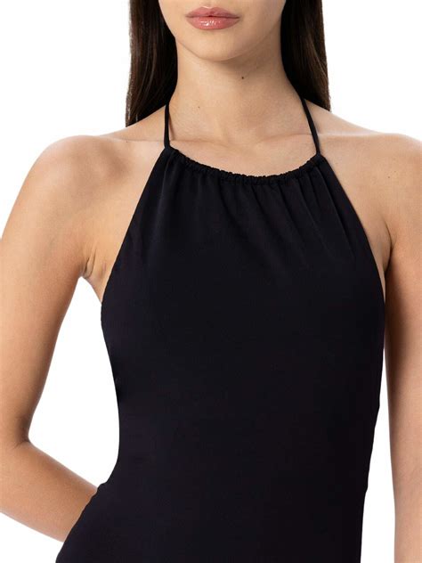 MC2 Saint Barth Woman Black Halter Neck One Piece Swimsuit MC2 Saint Barth