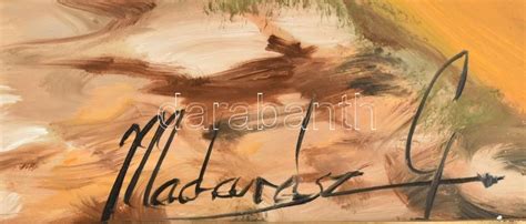 Madarász Gábor (1964-): Szentendre. Olaj, fa. Jelzett. Hátoldalán ...