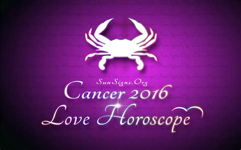 Cancer Love Horoscope 2016 - SunSigns.Org