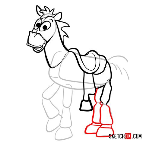 How to draw Bullseye from Toy Story - Sketchok easy drawing guides