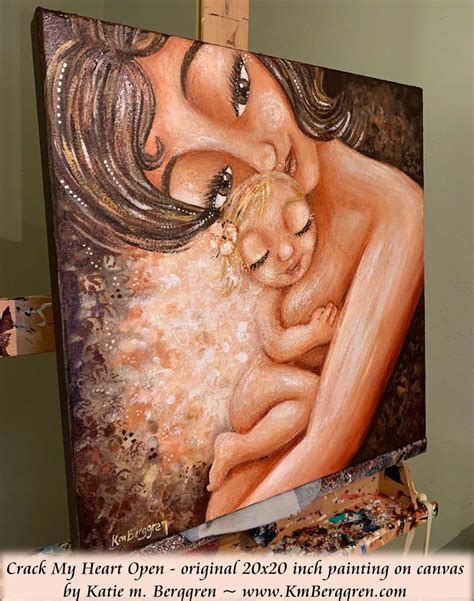 intimate nude mother  baby painting kmberggren kmberggren