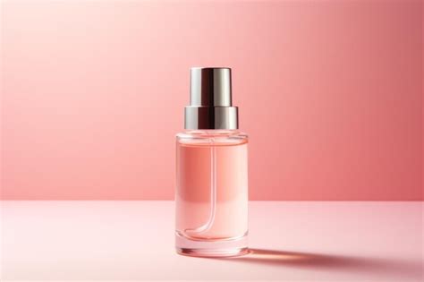 premium ai image hydrating serum  skin pink pastel backdrop
