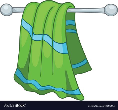 Cartoon home kitchen towel Royalty Free Vector Image