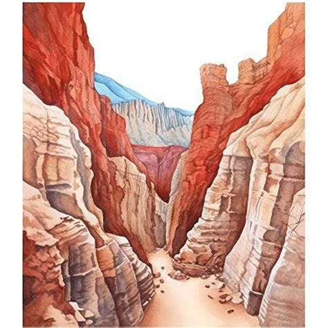 drawing of a canyon 8