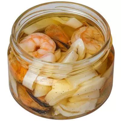 Морской коктейль кальмар, мидия, креветка в масле 210г - купить в ...